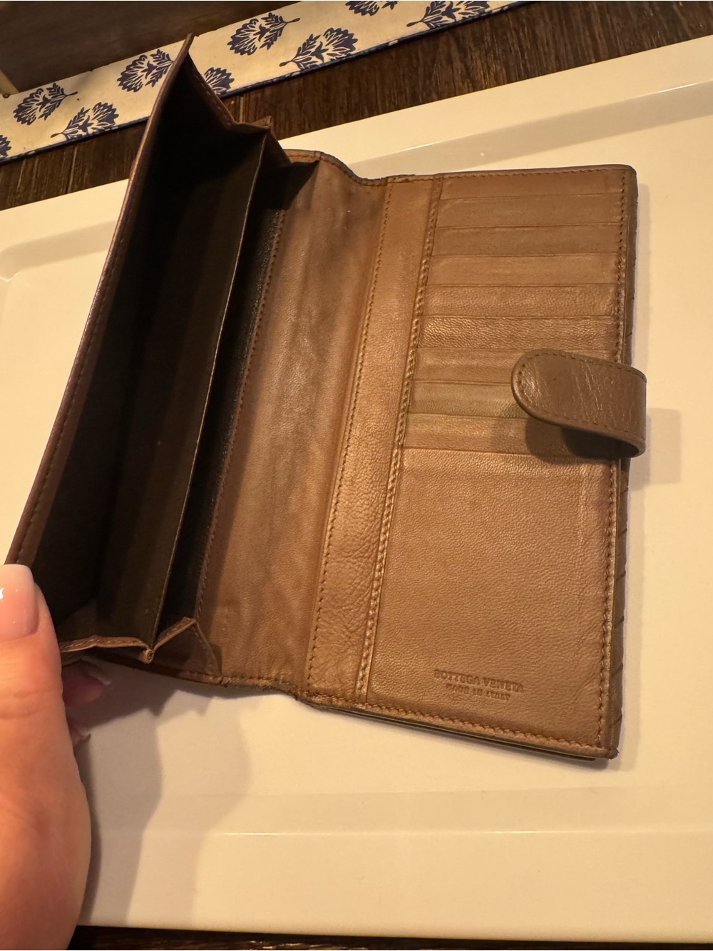 Bottega Veneta Taupe Intrecciato Leather Long Wallet - Picture 7 of 10